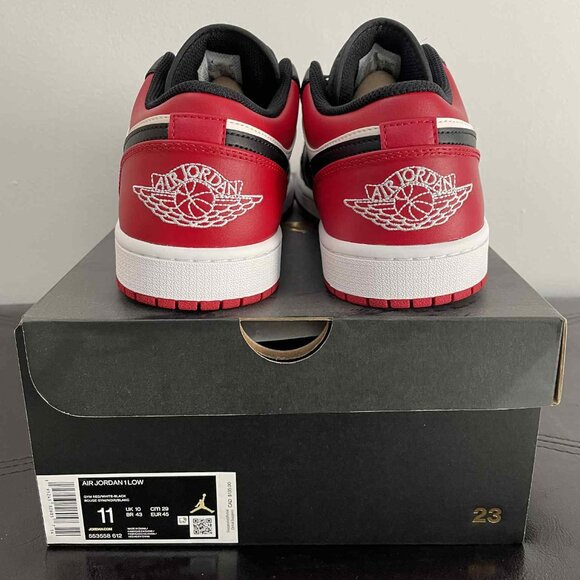 Jordan 1 Low Bred Toe (553558-612) - Picture 4 of 5